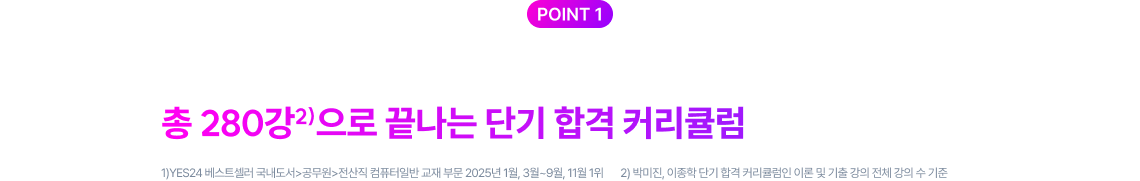 단 201시간으로 끝나는 단기 합격 커리큘럼 완성했습니다.