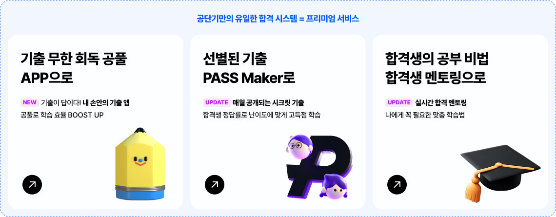 공단기만의 유일한 합격 시스템 = 프리미엄 서비스