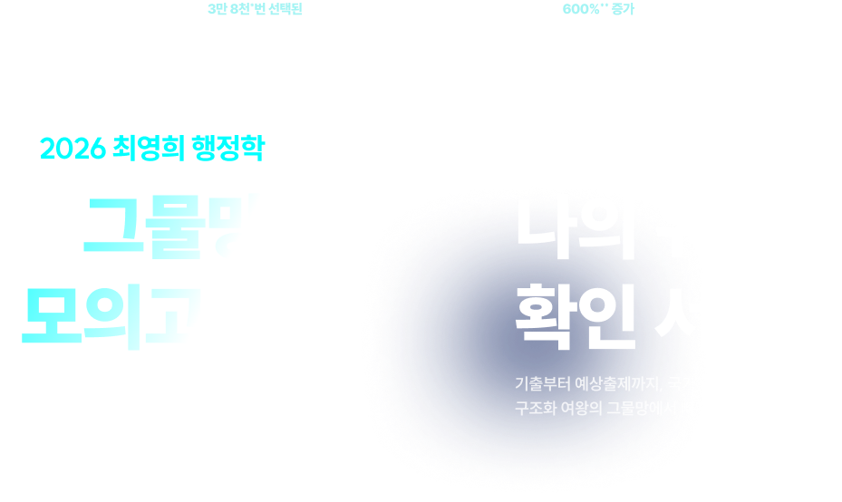 2026 최영희 행정학 그물망 모의고사 나의 위치 확인 서비스