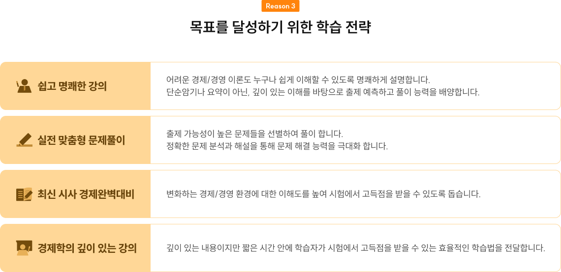 Reason 3 목표를 달성하기 위한 학습 전략